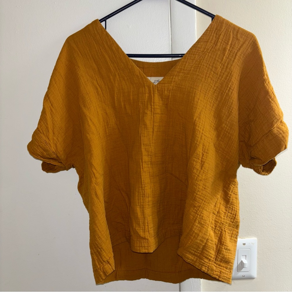 Universal Thread Yellow Puff Sleeve Blouse